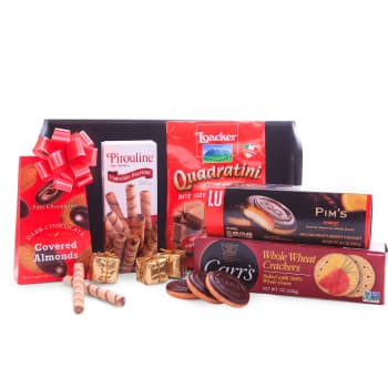 Glittering Red Corporate Basket – view 2