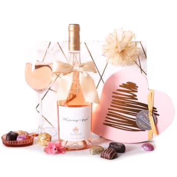 Rose Wine and Truffles Served – view 2