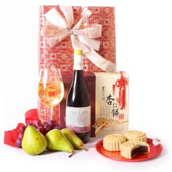 White Wine Fruit and Mooncakes Mid Autumn Festival Gift – view 2
