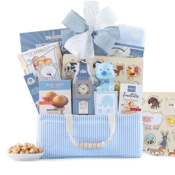 Celebrate New Life Gift Basket (Boy) – view 2